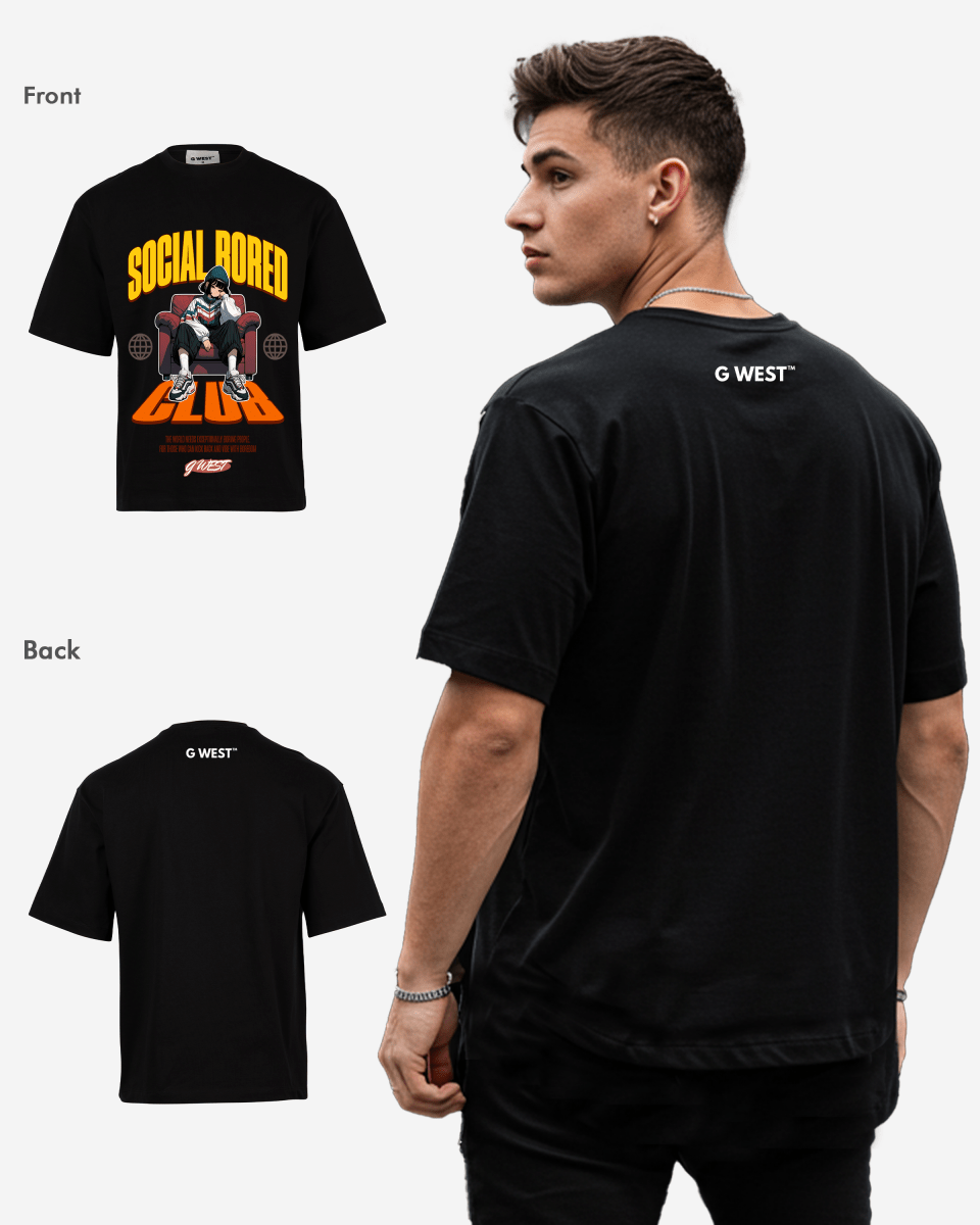 G - WEST SOCIAL BORED OVERSIZED TEE GWROJMT89 - G West