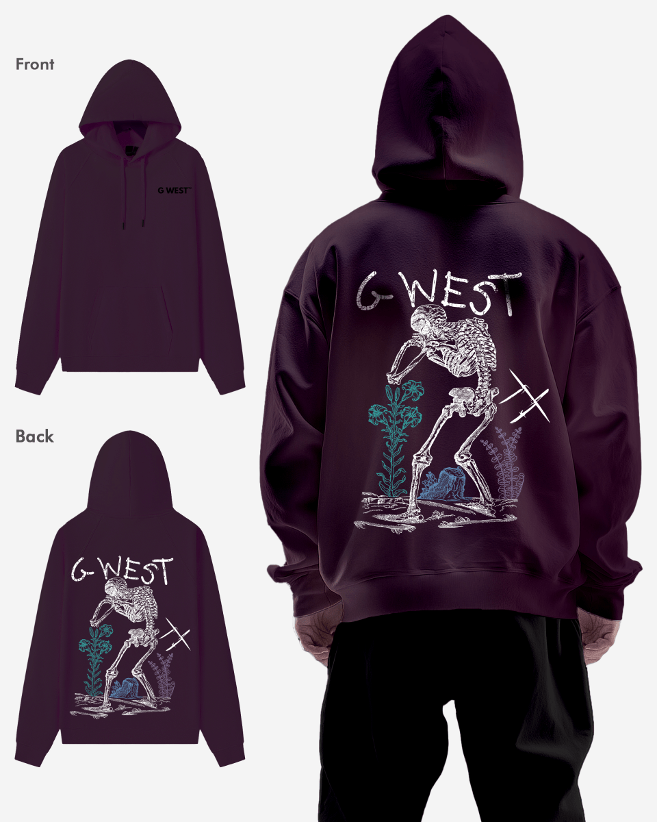 G West Sorrow Skeleton Heavy Premium Hoodie - 6 Colors - G West