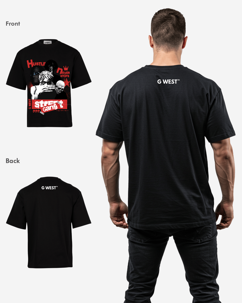 G - WEST STREET GANG OVERSIZED TEE GWROJMT74 - G West