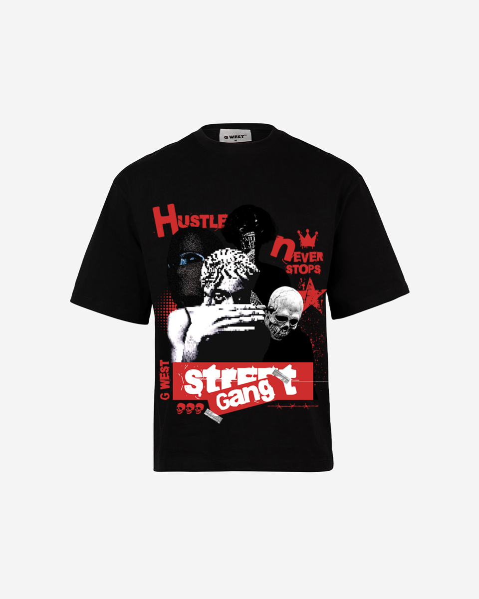 G - WEST STREET GANG OVERSIZED TEE GWROJMT74 - G West