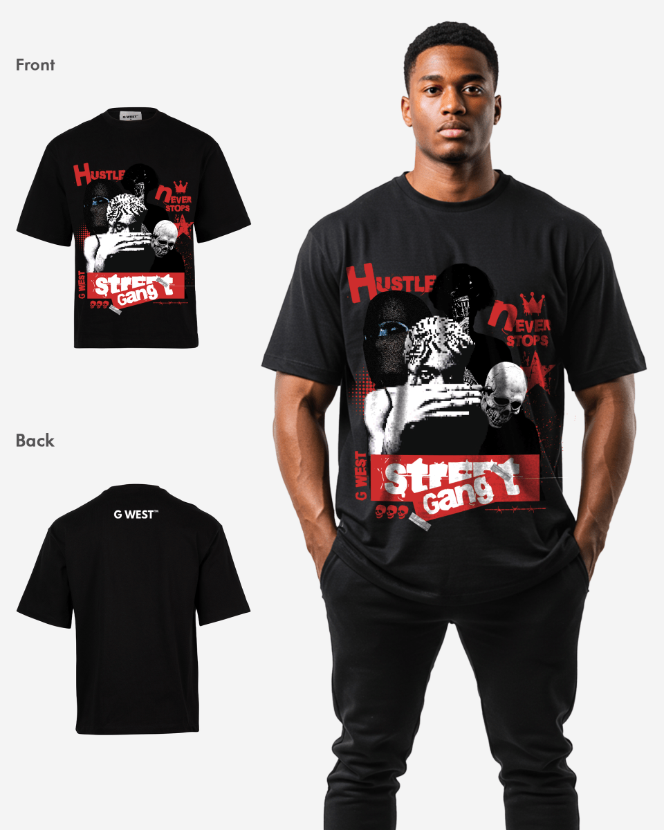 G - WEST STREET GANG OVERSIZED TEE GWROJMT74 - G West