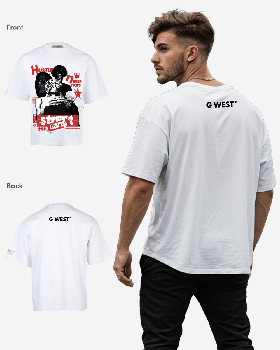 G - WEST STREET GANG OVERSIZED TEE GWROJMT74 - G West