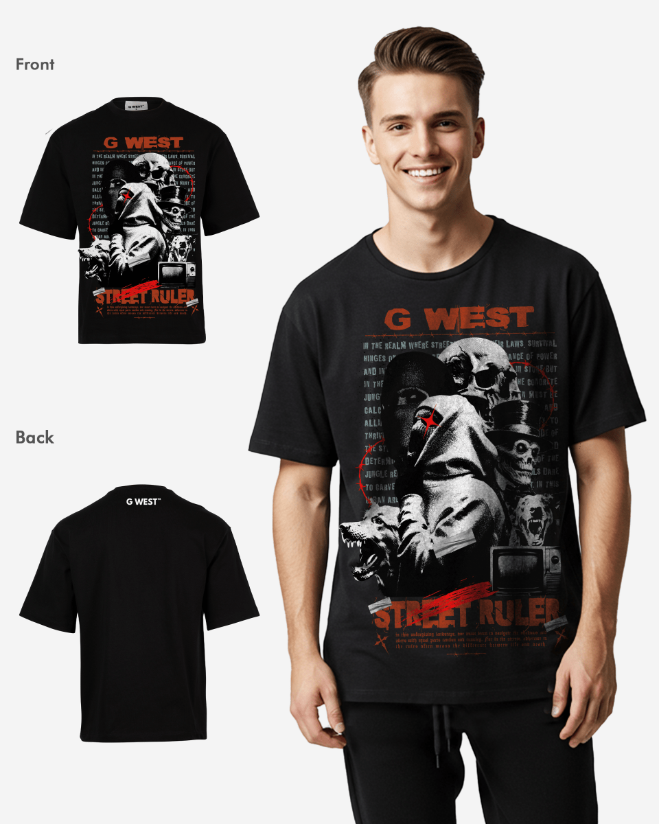 G - WEST STREET RULER OVERSIZED TEE GWROJMT90 - G West