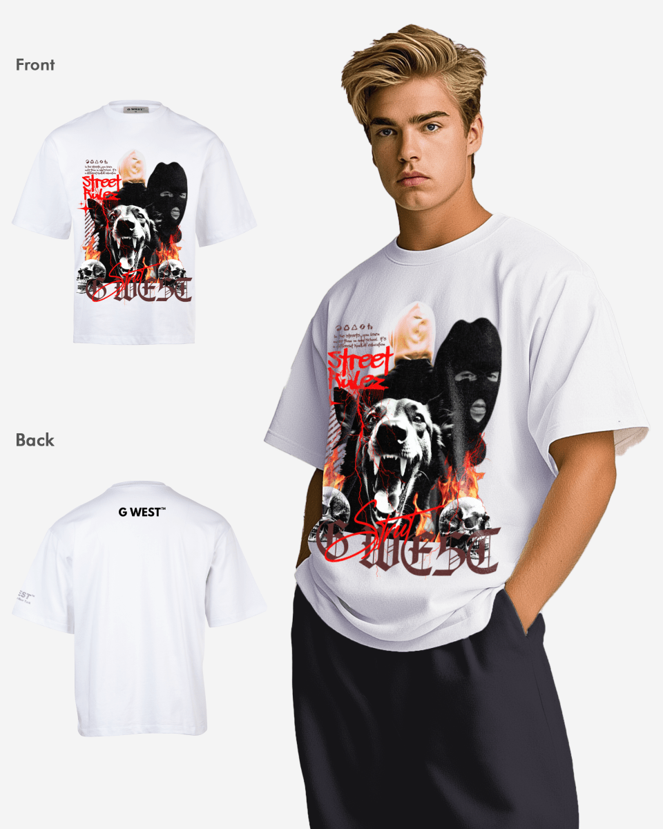G - WEST STREET RULEZ OVERSIZED TEE GWROJMT101 - G West