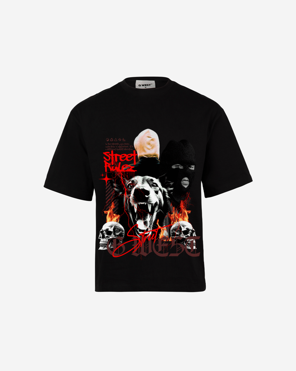 G - WEST STREET RULEZ OVERSIZED TEE GWROJMT101 - G West