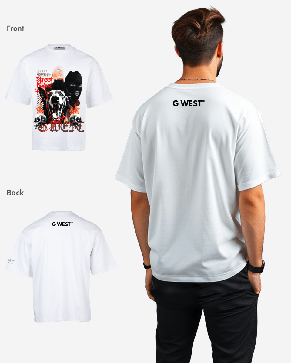 G - WEST STREET RULEZ OVERSIZED TEE GWROJMT101 - G West