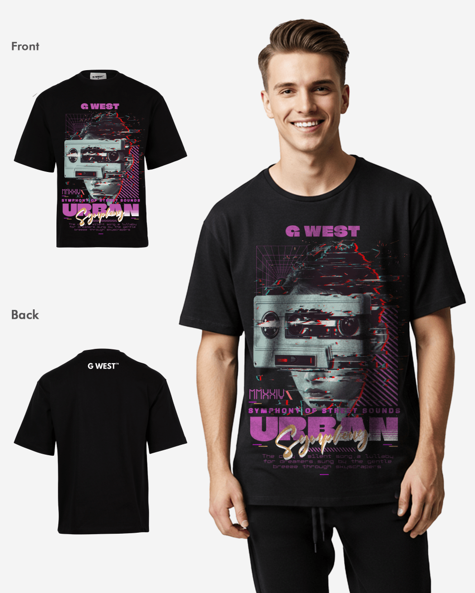 G - WEST STREET SOUNDS OVERSIZED TEE GWROJMT178 - G West