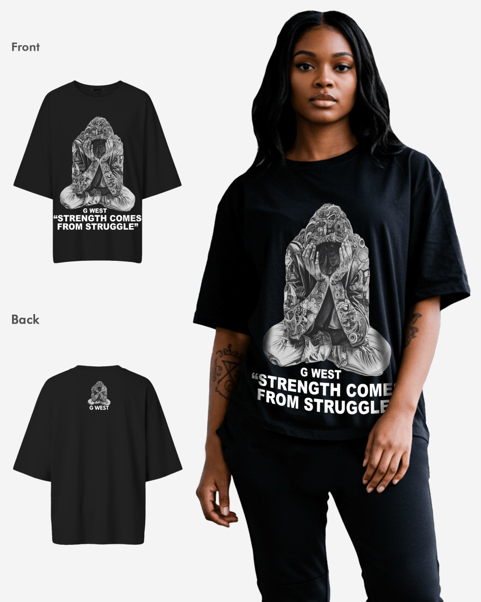 G West Strength Come From Struggle Oversized Tee - Women - G West