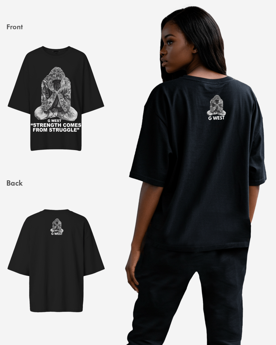 G West Strength Come From Struggle Oversized Tee - Women - G West