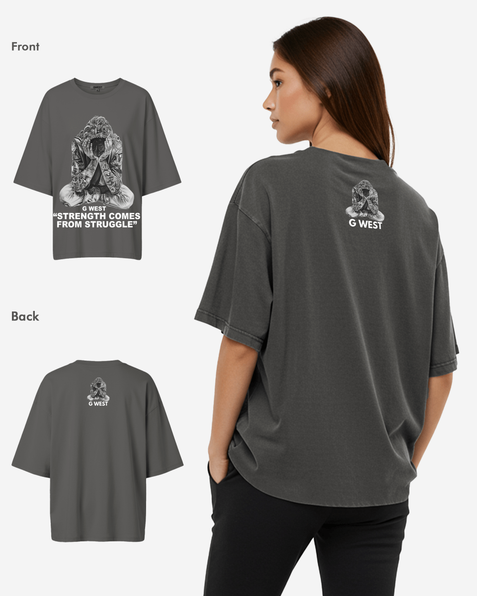 G West Strength Come From Struggle Oversized Tee - Women - G West