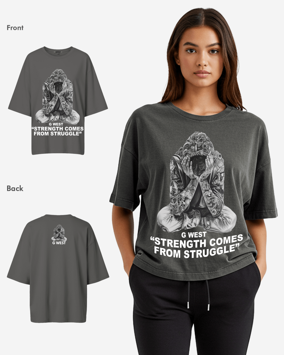 G West Strength Come From Struggle Oversized Tee - Women - G West