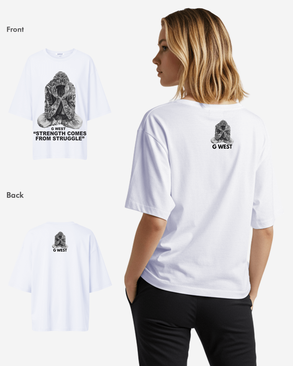 G West Strength Come From Struggle Oversized Tee - Women - G West