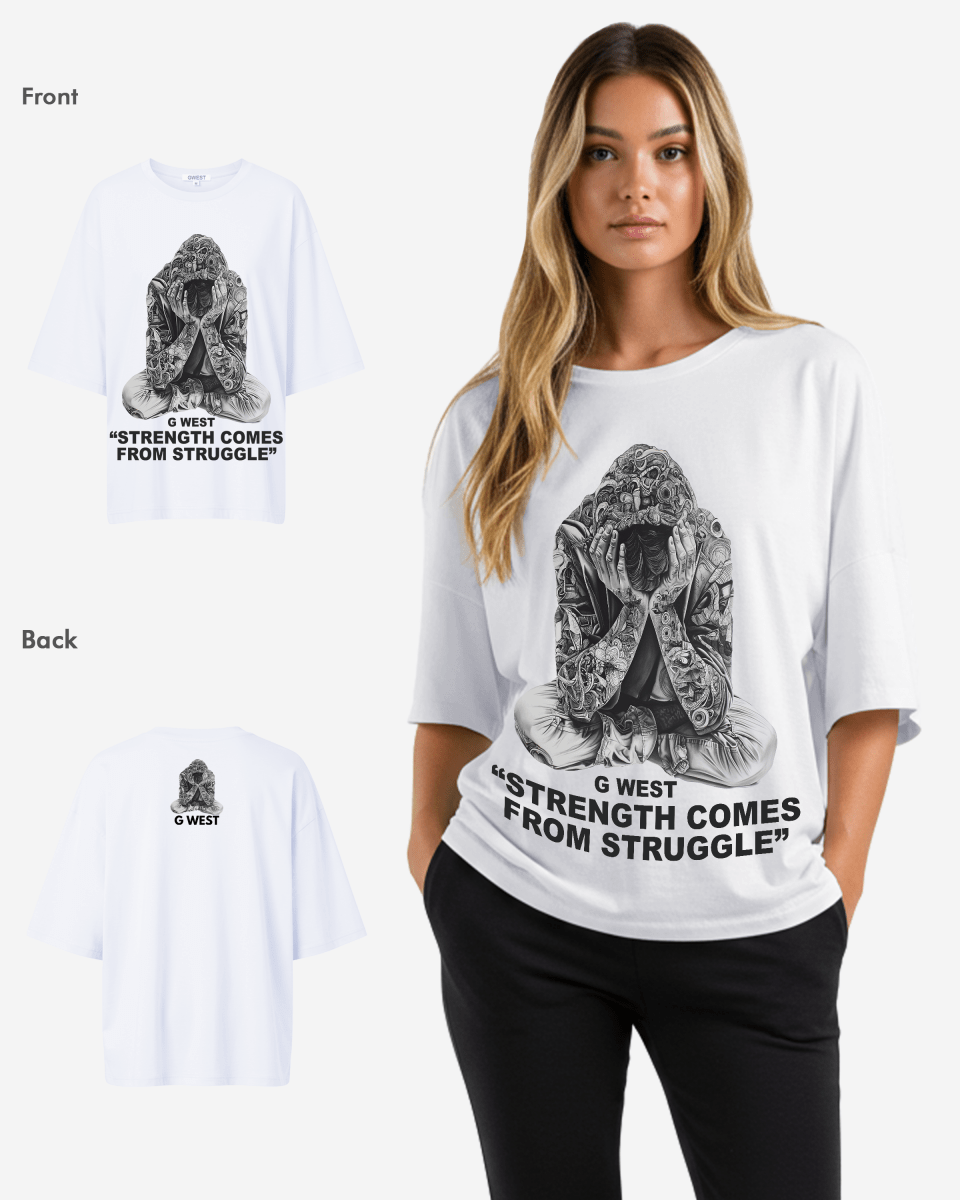 G West Strength Come From Struggle Oversized Tee - Women - G West