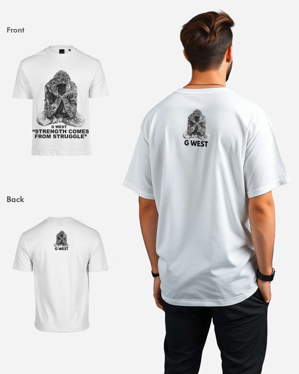 G West Strength Come From Struggle Oversized Tee - G West