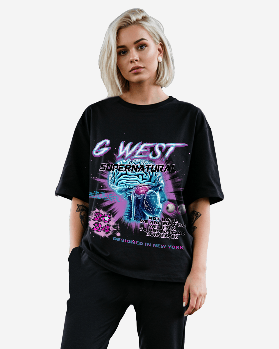 G West Supernatural Acid Wash Premium Oversized Tee - WOMEN - G West