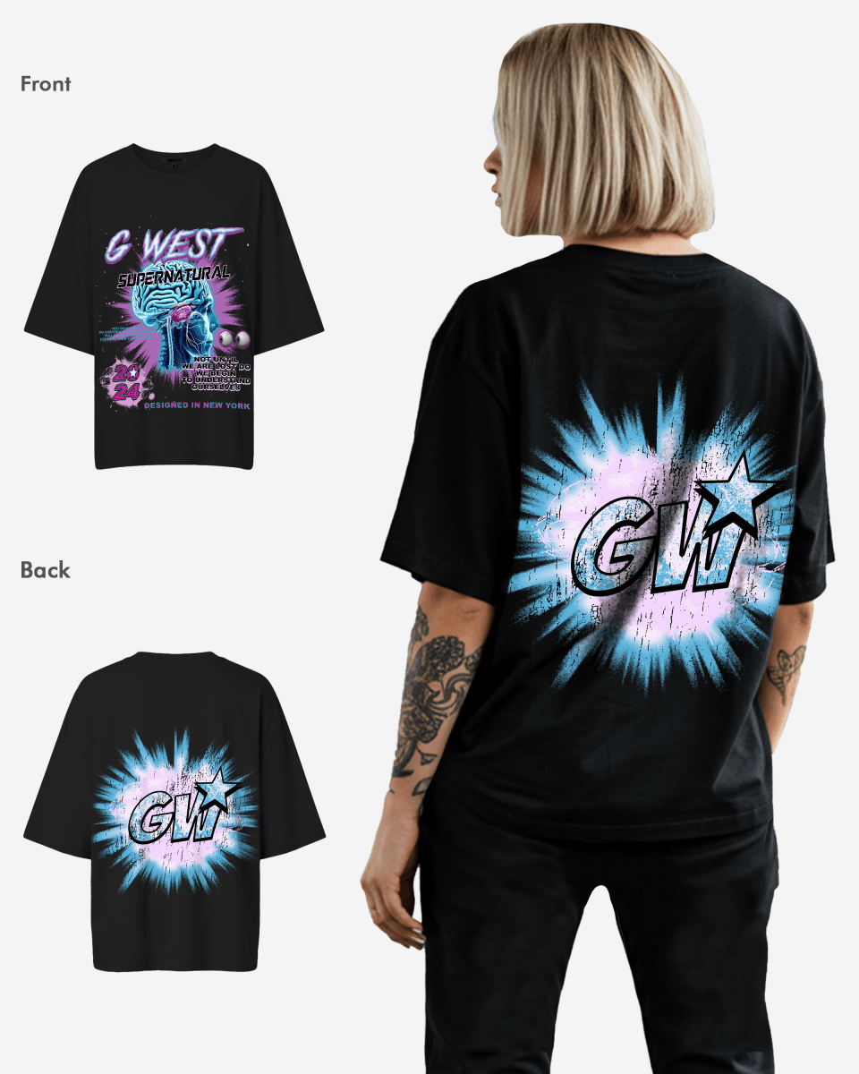 G West Supernatural Acid Wash Premium Oversized Tee - WOMEN - G West