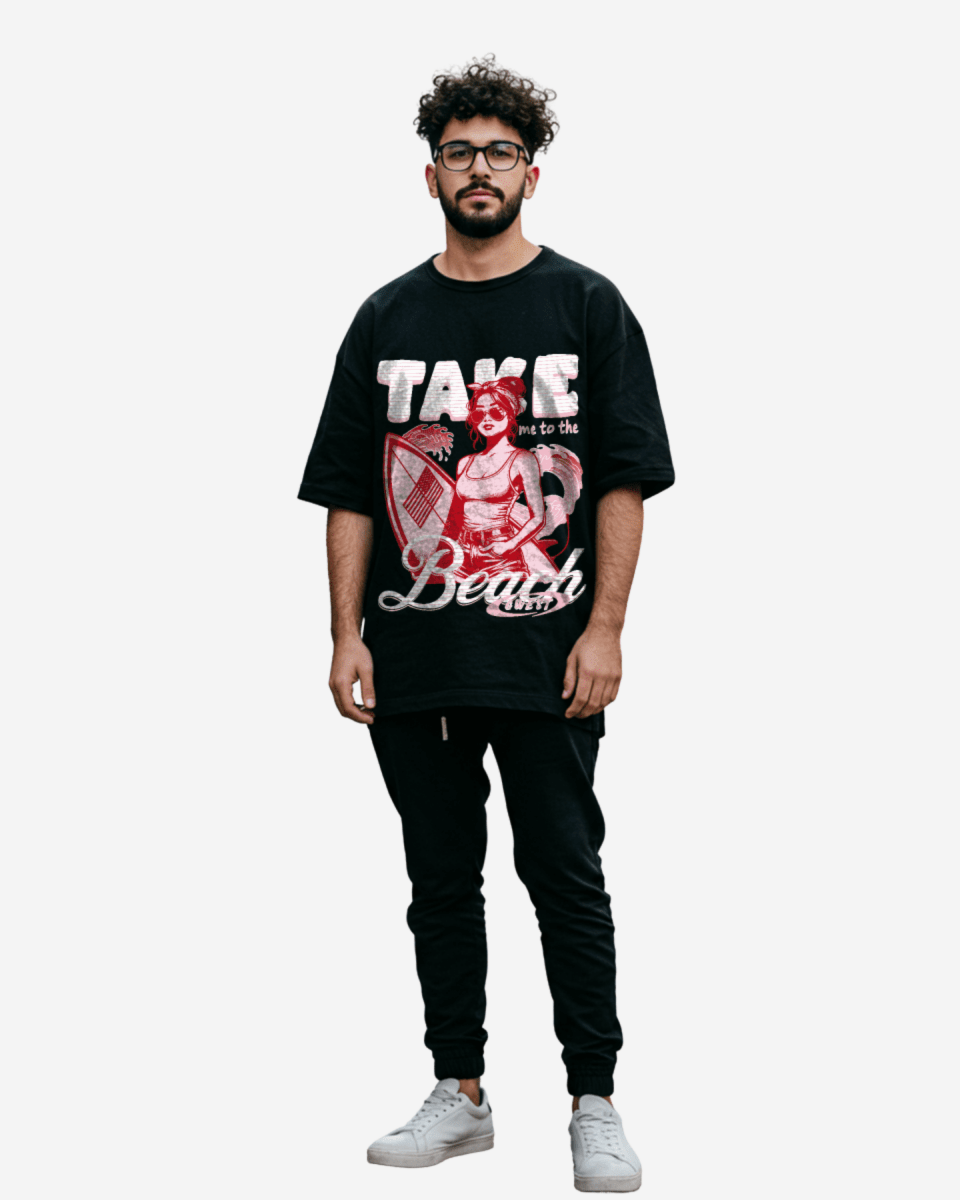 G West Take Me To The Beach Oversized Men's T-Shirt - G West
