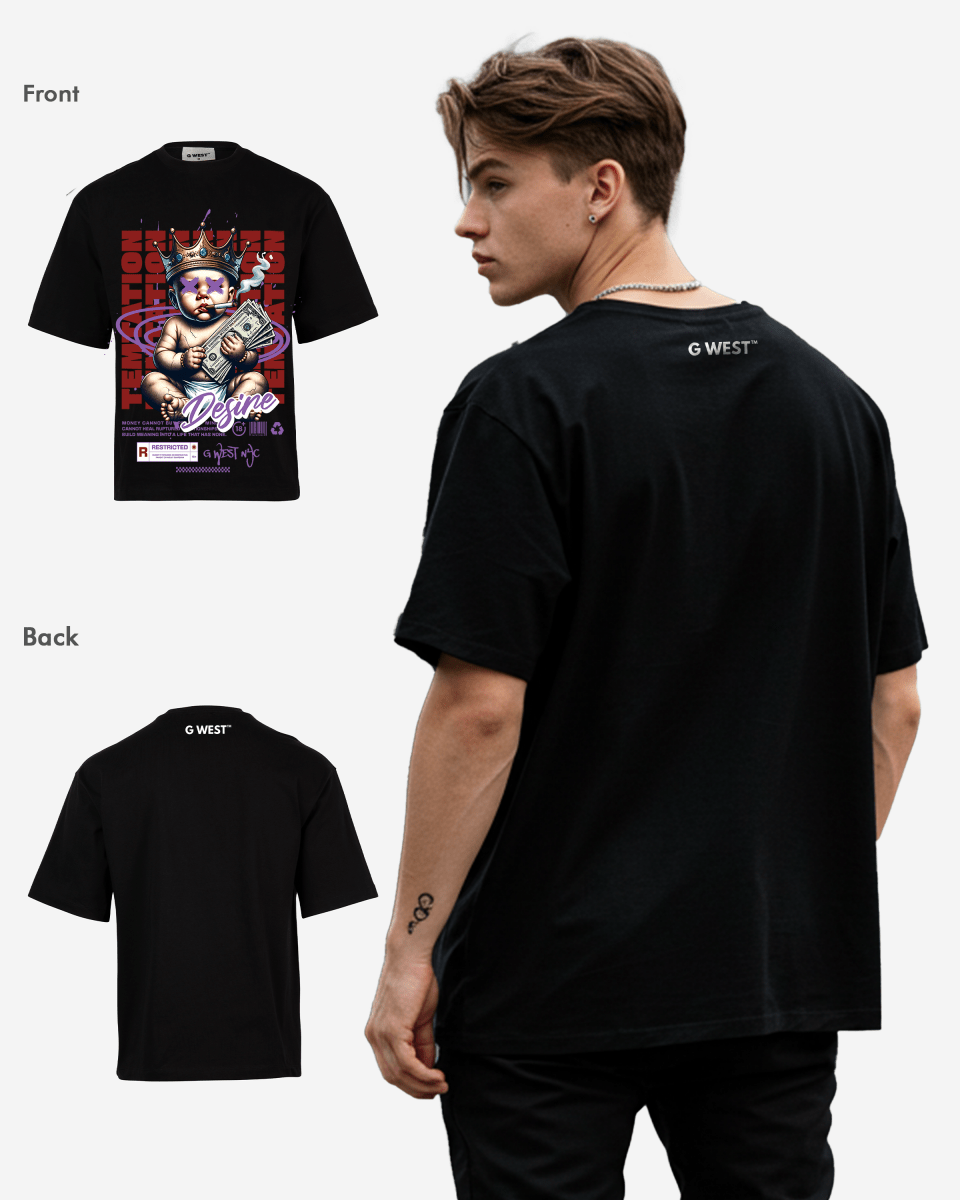 G - WEST TEMPTATION DESIRE OVERSIZED TEE GWROJMT148 - G West