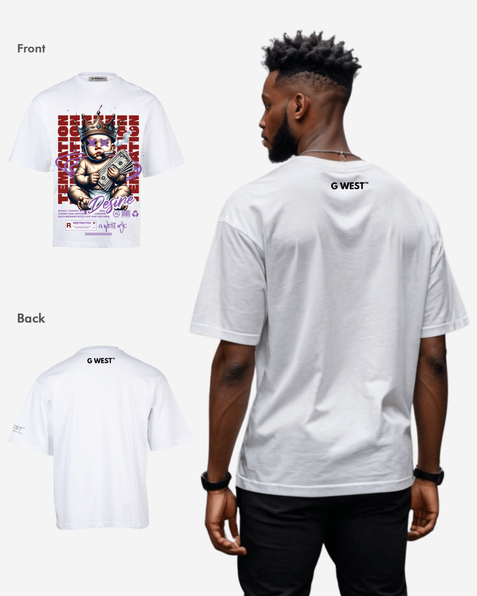 G - WEST TEMPTATION DESIRE OVERSIZED TEE GWROJMT148 - G West