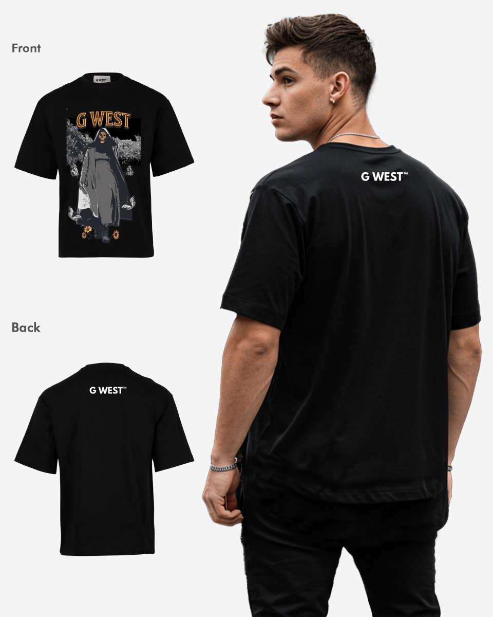 G West the dark blossom OVERSIZED TEE GWROJMT41 - G West