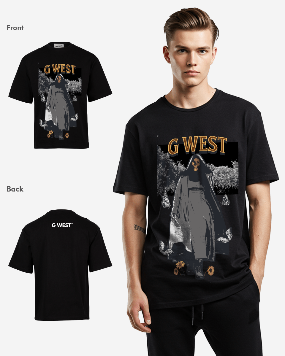G West the dark blossom OVERSIZED TEE GWROJMT41 - G West