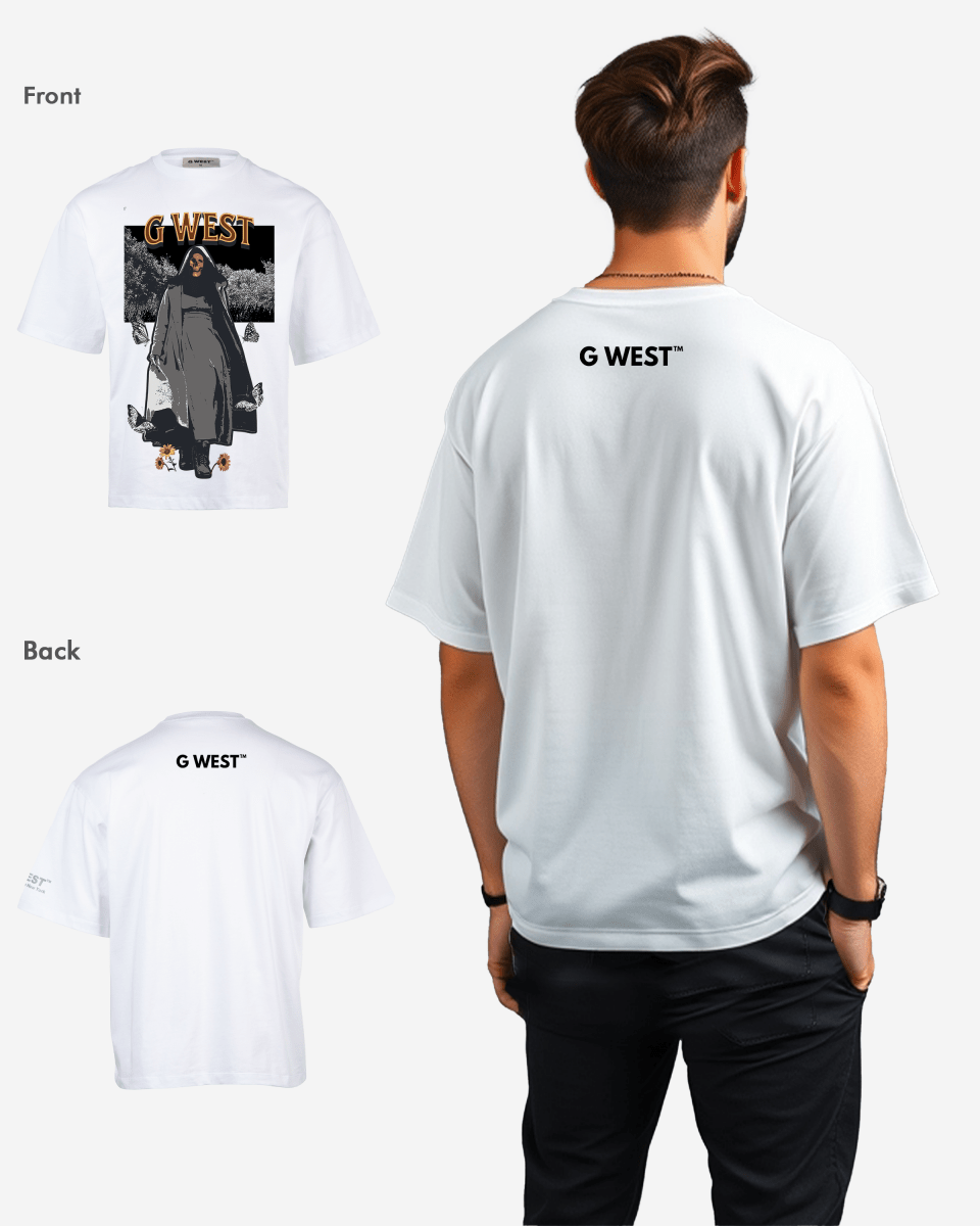 G West the dark blossom OVERSIZED TEE GWROJMT41 - G West