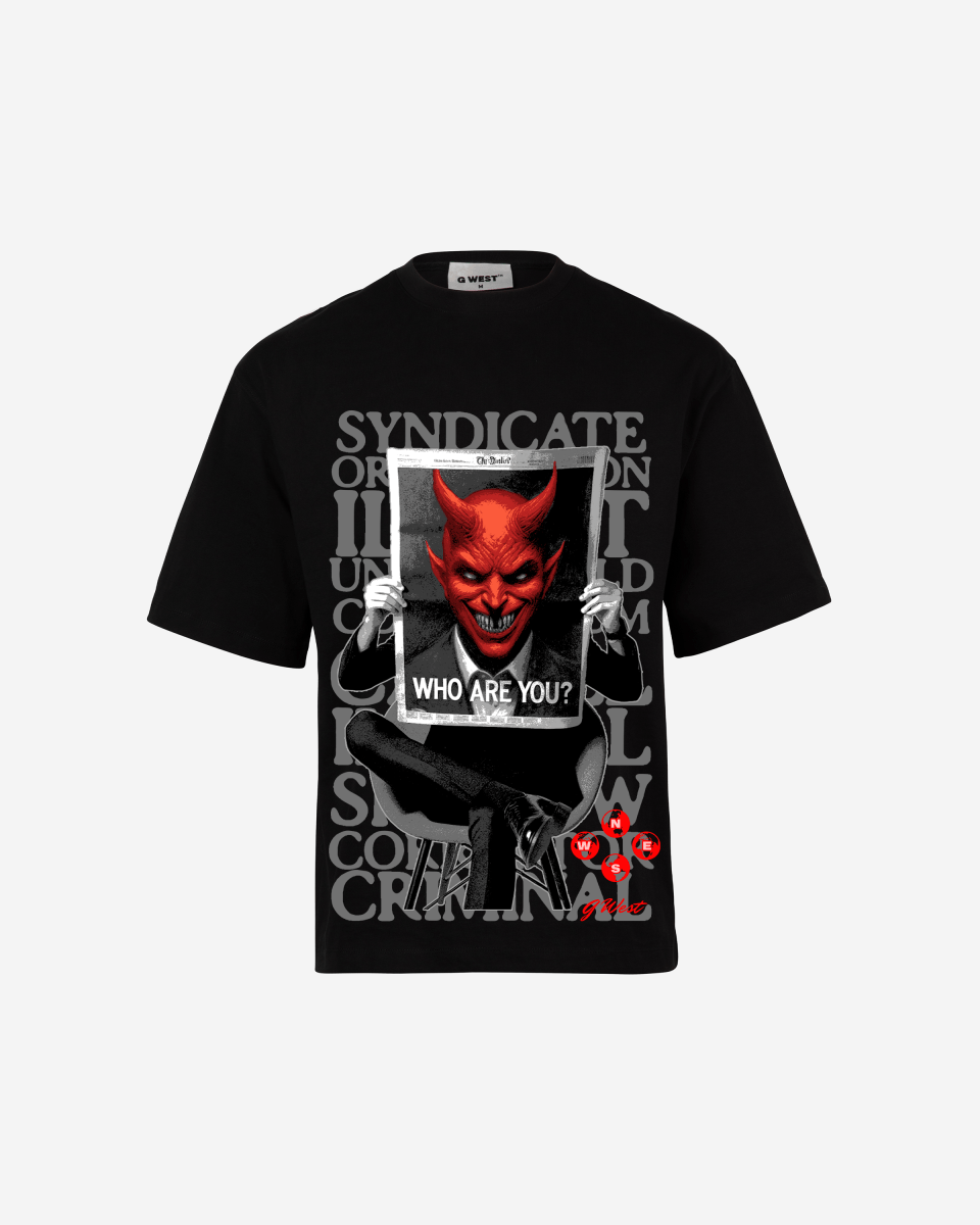 G - WEST THE DEVIL SPEAKS OVERSIZED TEE GWROJMT156 - G West