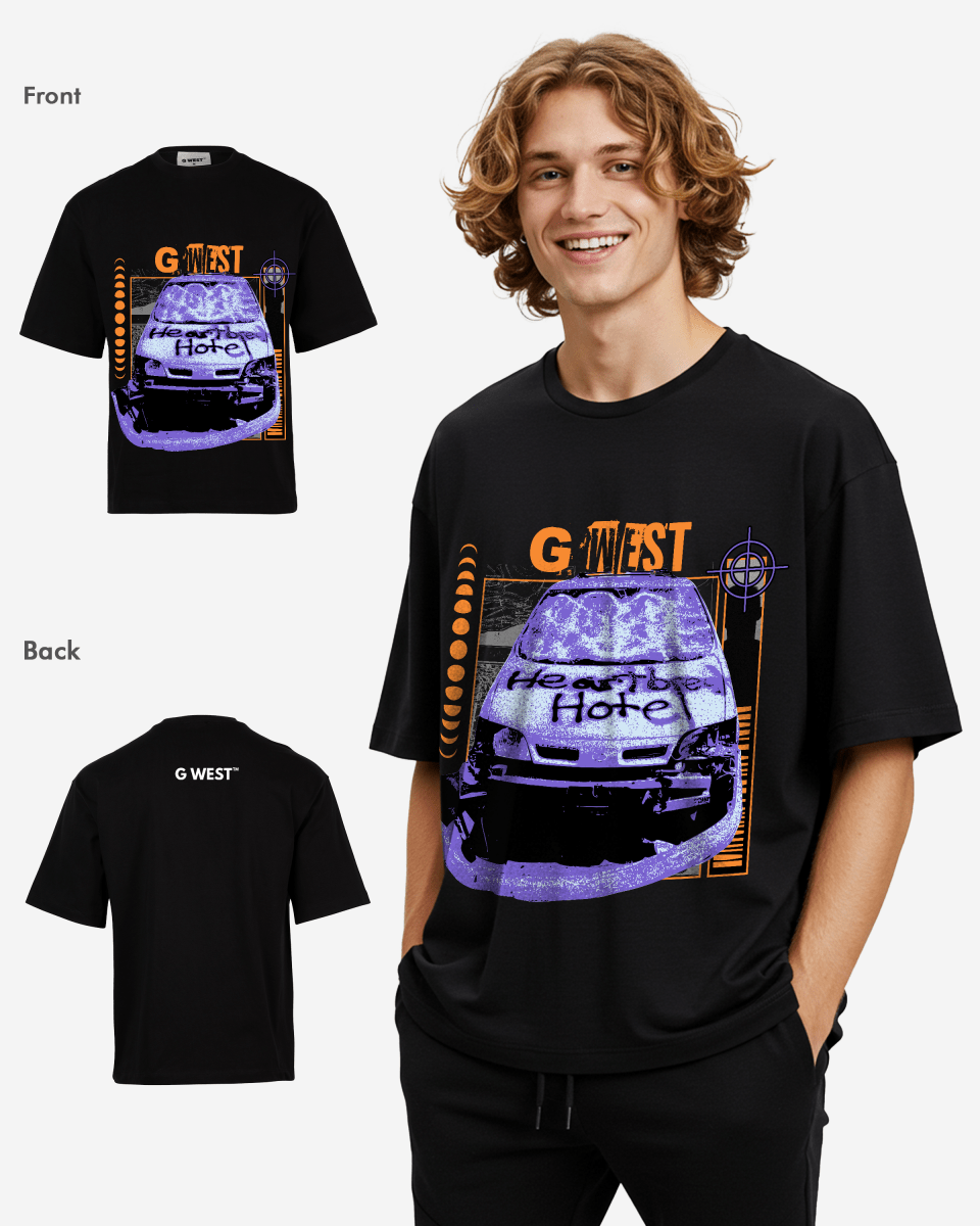 G West the heartbreak ride Oversized Tee GWROJMT38 - G West