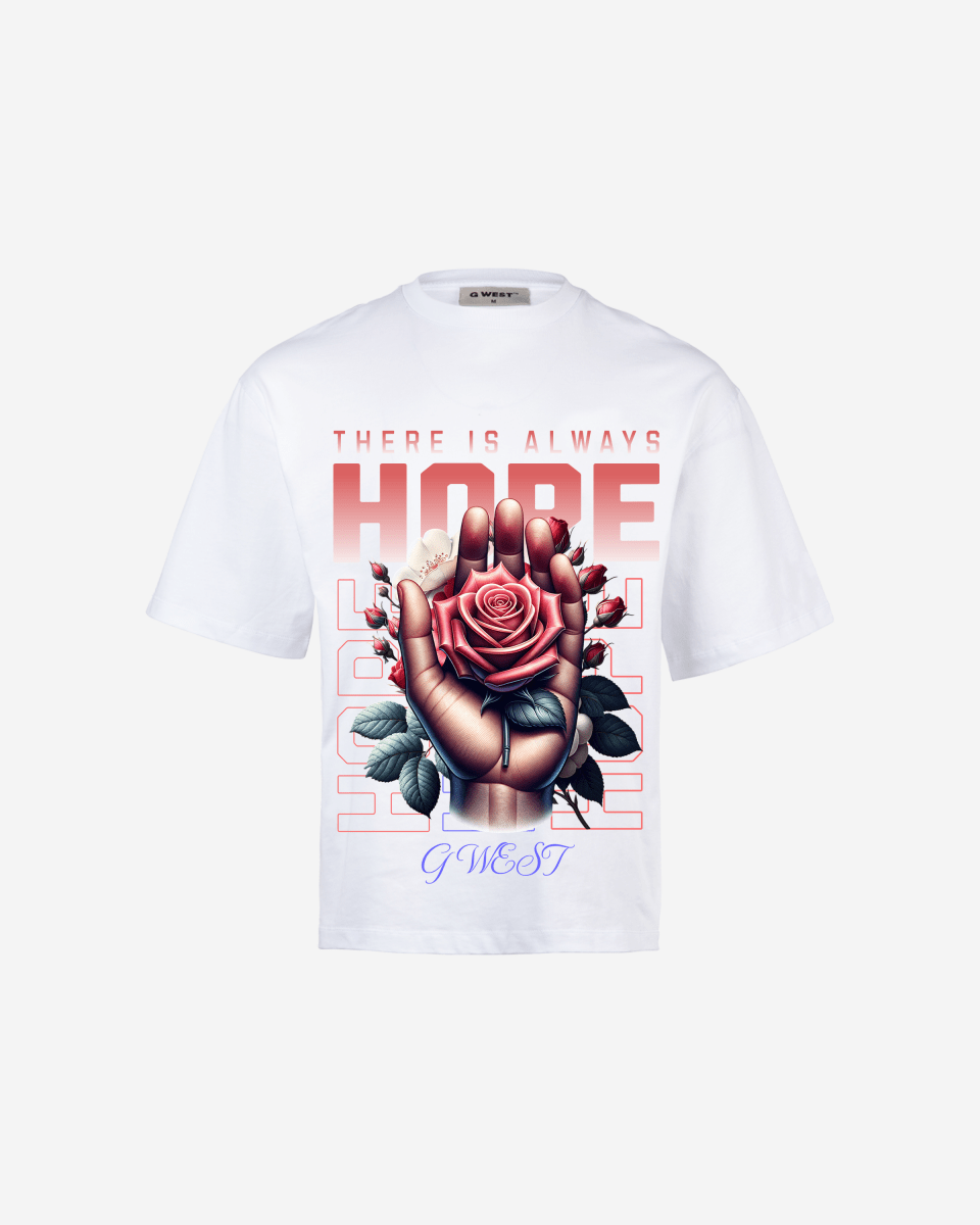 G - WEST THERE IS ALWAYS HOPE OVERSIZED TEE GWROJMT203 - G West