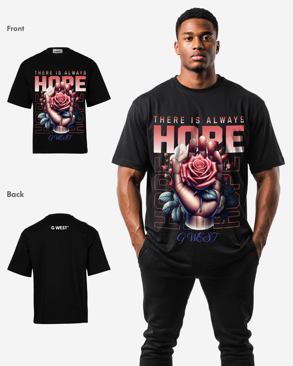 G - WEST THERE IS ALWAYS HOPE OVERSIZED TEE GWROJMT203 - G West