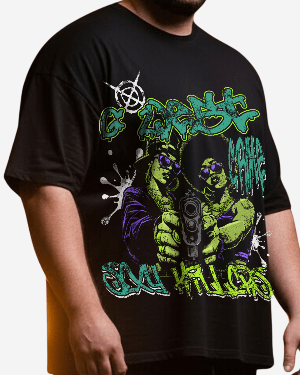 G West Trigger Twins Big And Tall Oversized T-Shirt - G West