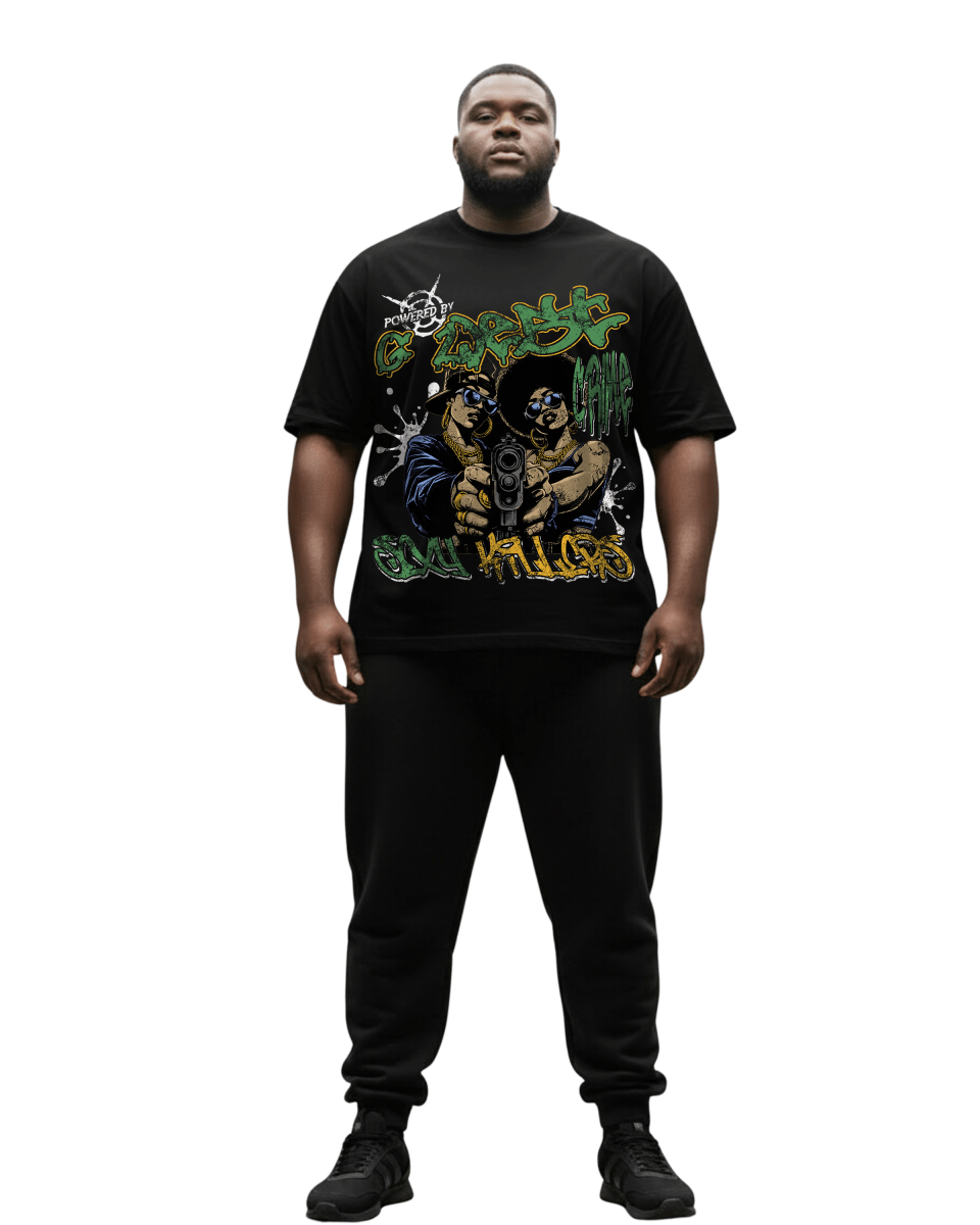 G West Trigger Twins Big And Tall Oversized T-Shirt - G West