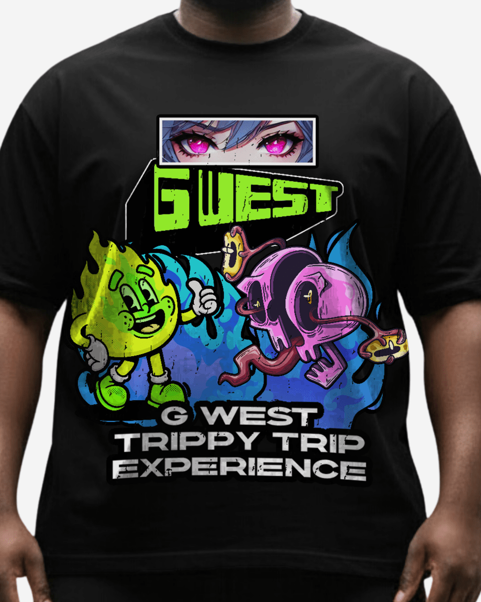 G West Trippy Trip 777 Big And Tall Oversized T-Shirt - G West