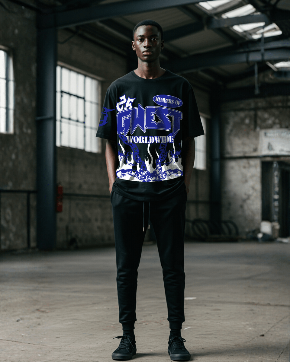 G West United Flames Men's Oversized T-Shirt - G West