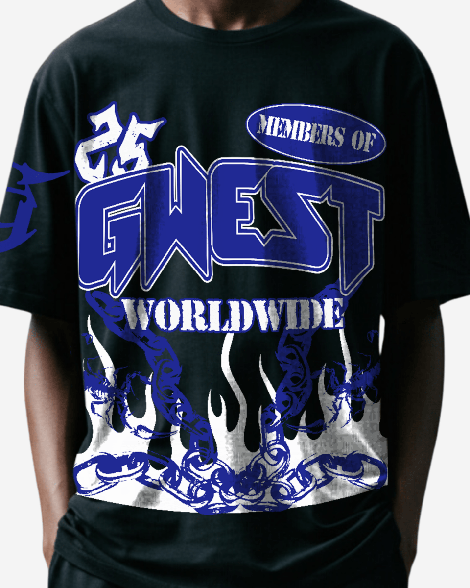 G West United Flames Men's Oversized T-Shirt - G West