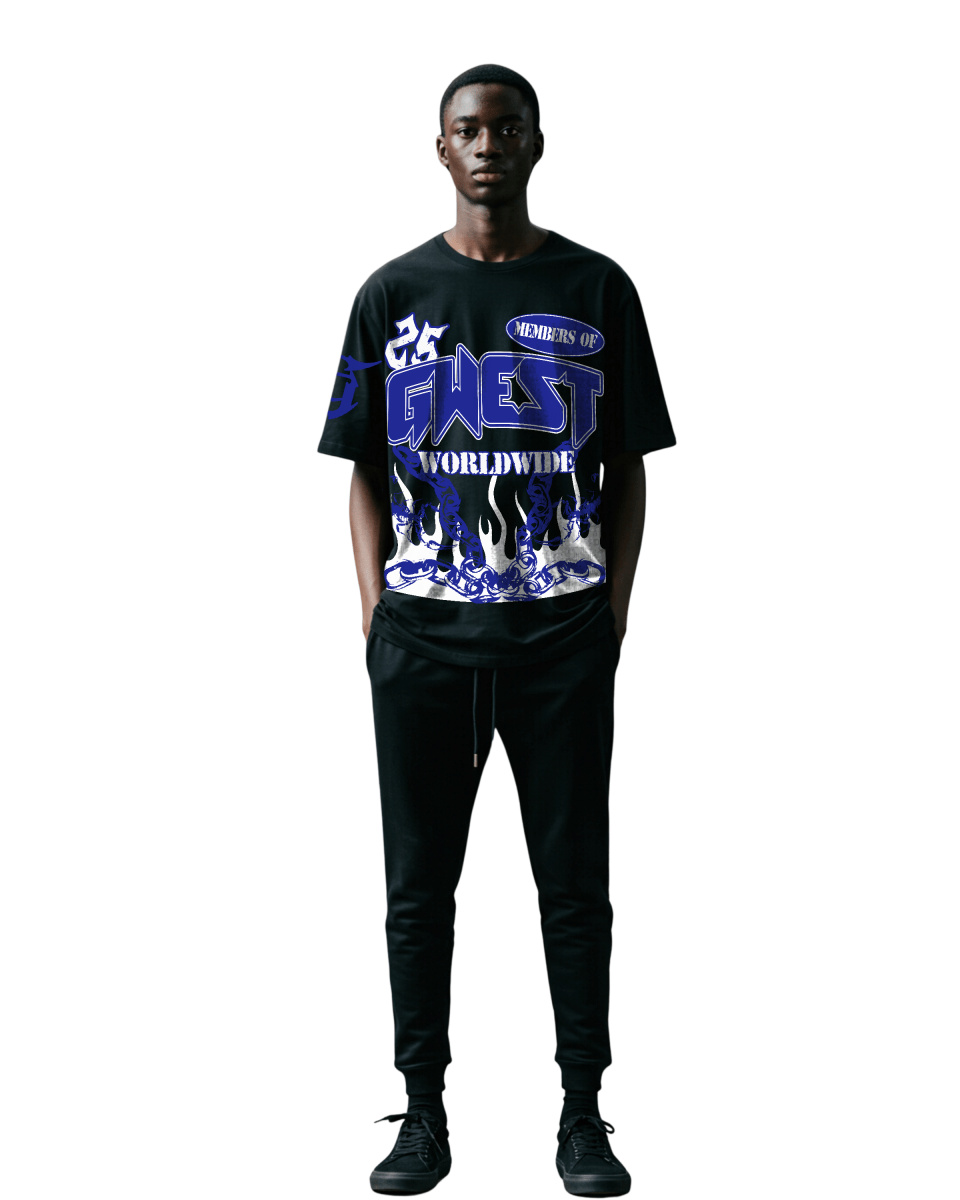 G West United Flames Men's Oversized T-Shirt - G West