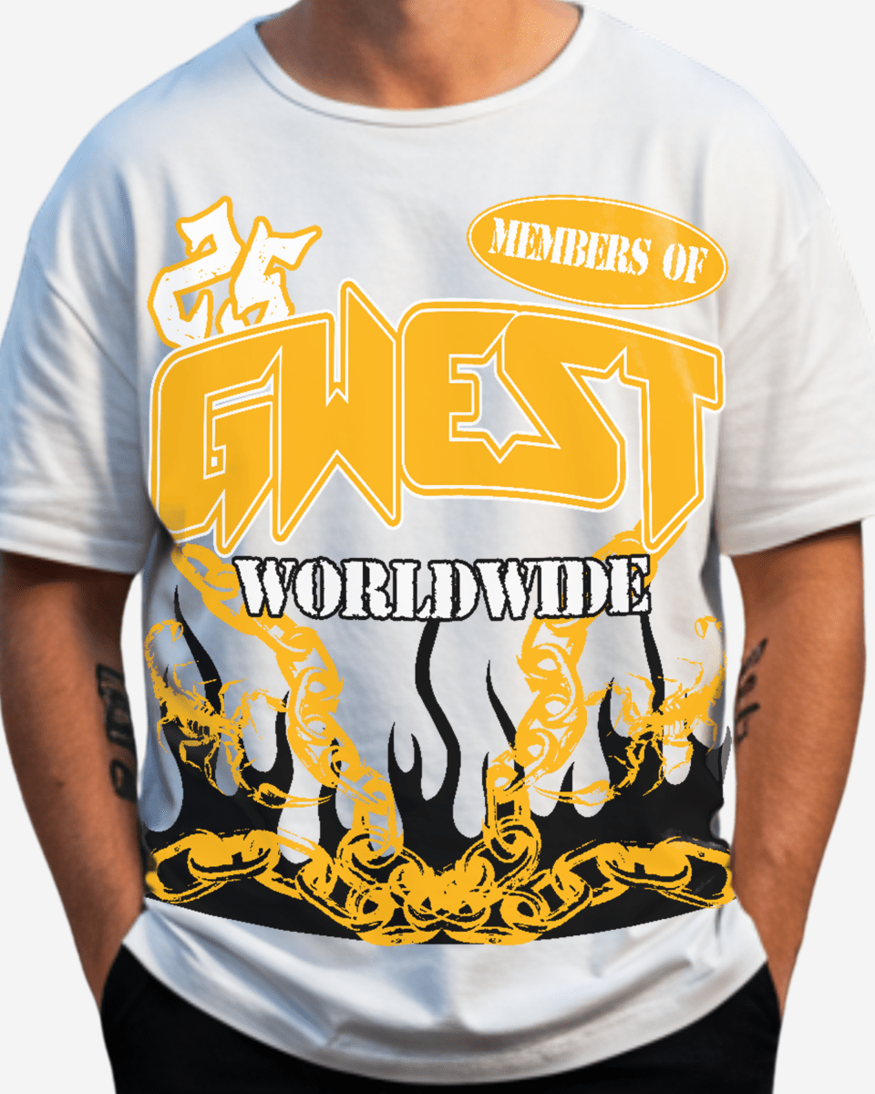 G West United Flames Men's Oversized T-Shirt - G West