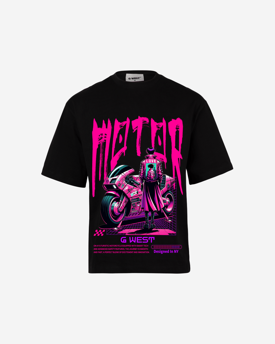 G - WEST URBAN MOTORCYCLE OVERSIZED TEE GWROJMT155 - G West