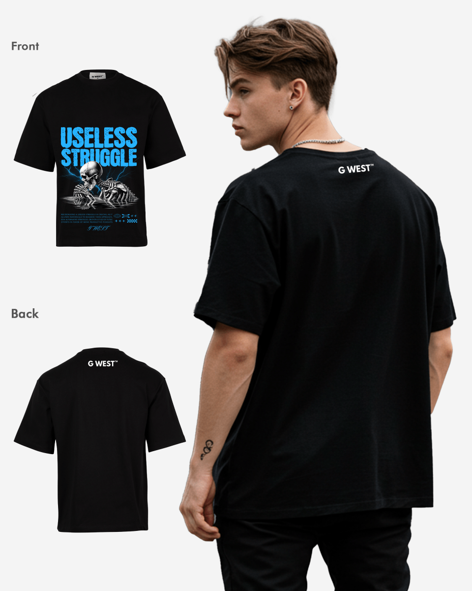 G - WEST USELESS STRUGGLE OVERSIZED TEE GWROJMT205 - G West