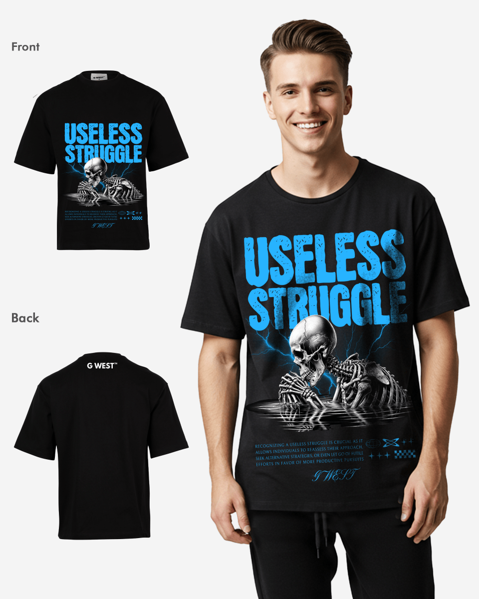 G - WEST USELESS STRUGGLE OVERSIZED TEE GWROJMT205 - G West