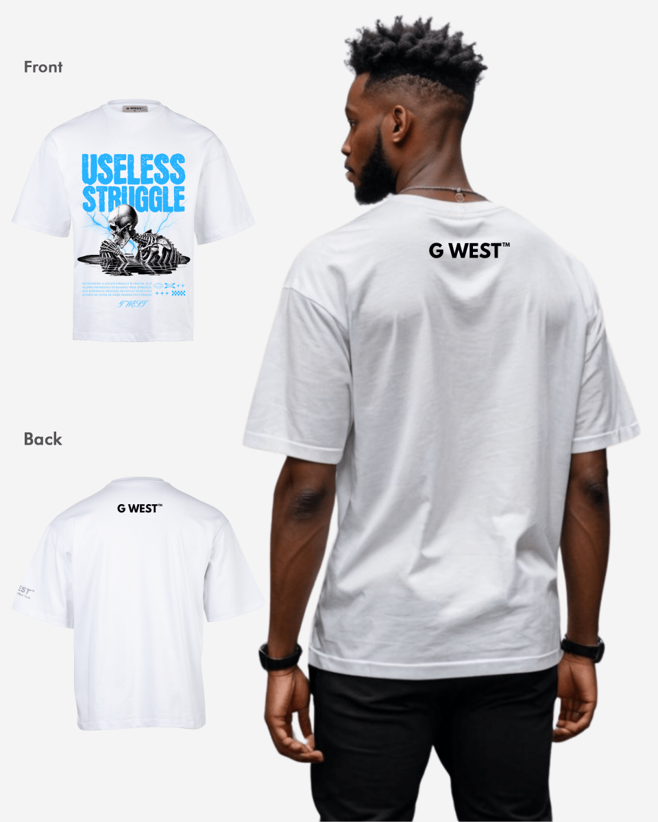 G - WEST USELESS STRUGGLE OVERSIZED TEE GWROJMT205 - G West