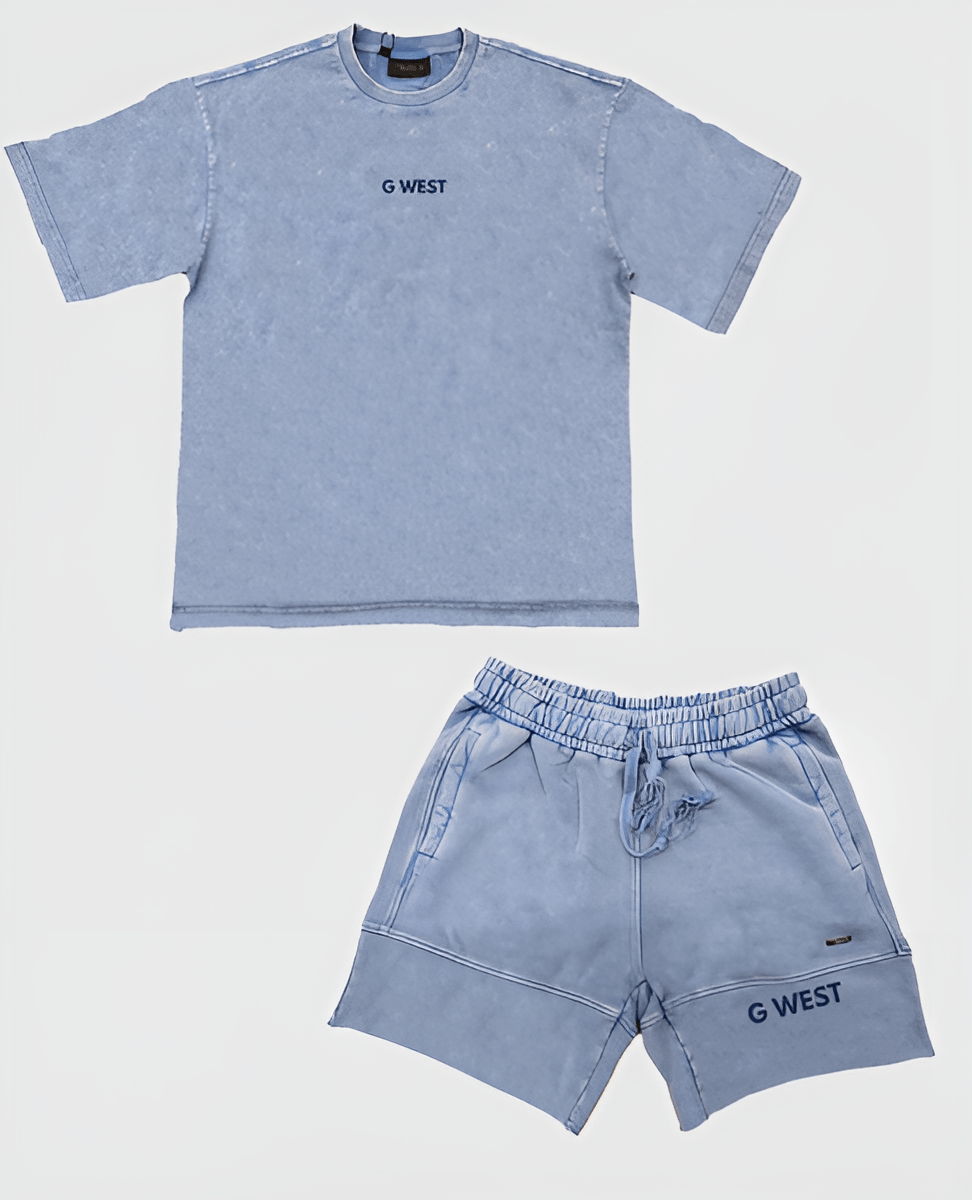 G West Velvet Logo Short Set - G West