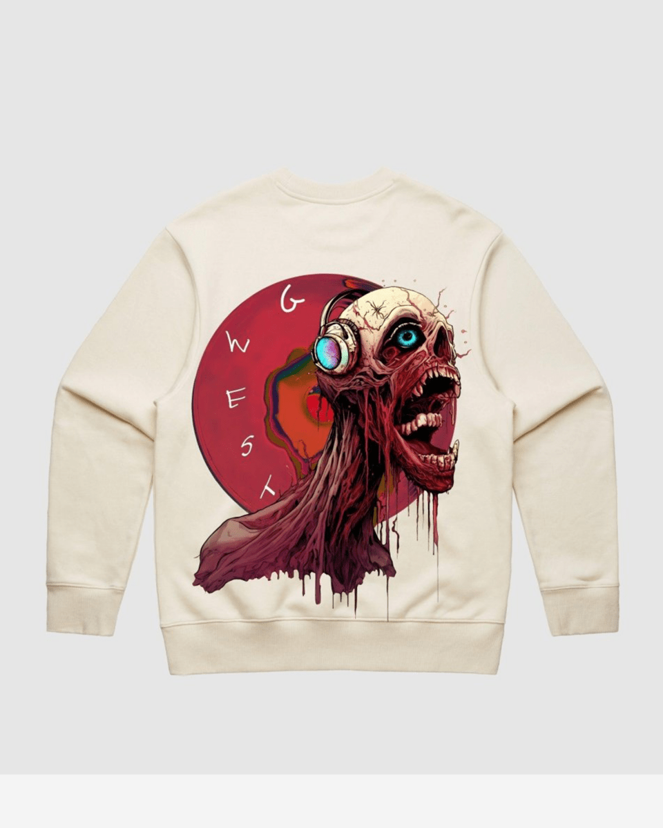 G West Vinyl Zombie Heavy Premium Crewneck - G West