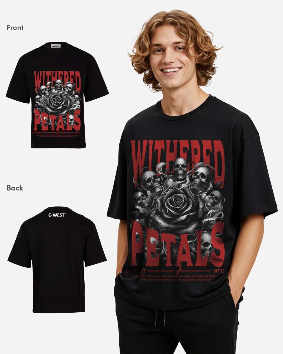 G - WEST WITHERED PETALS OVERSIZED TEE GWROJMT206 - G West