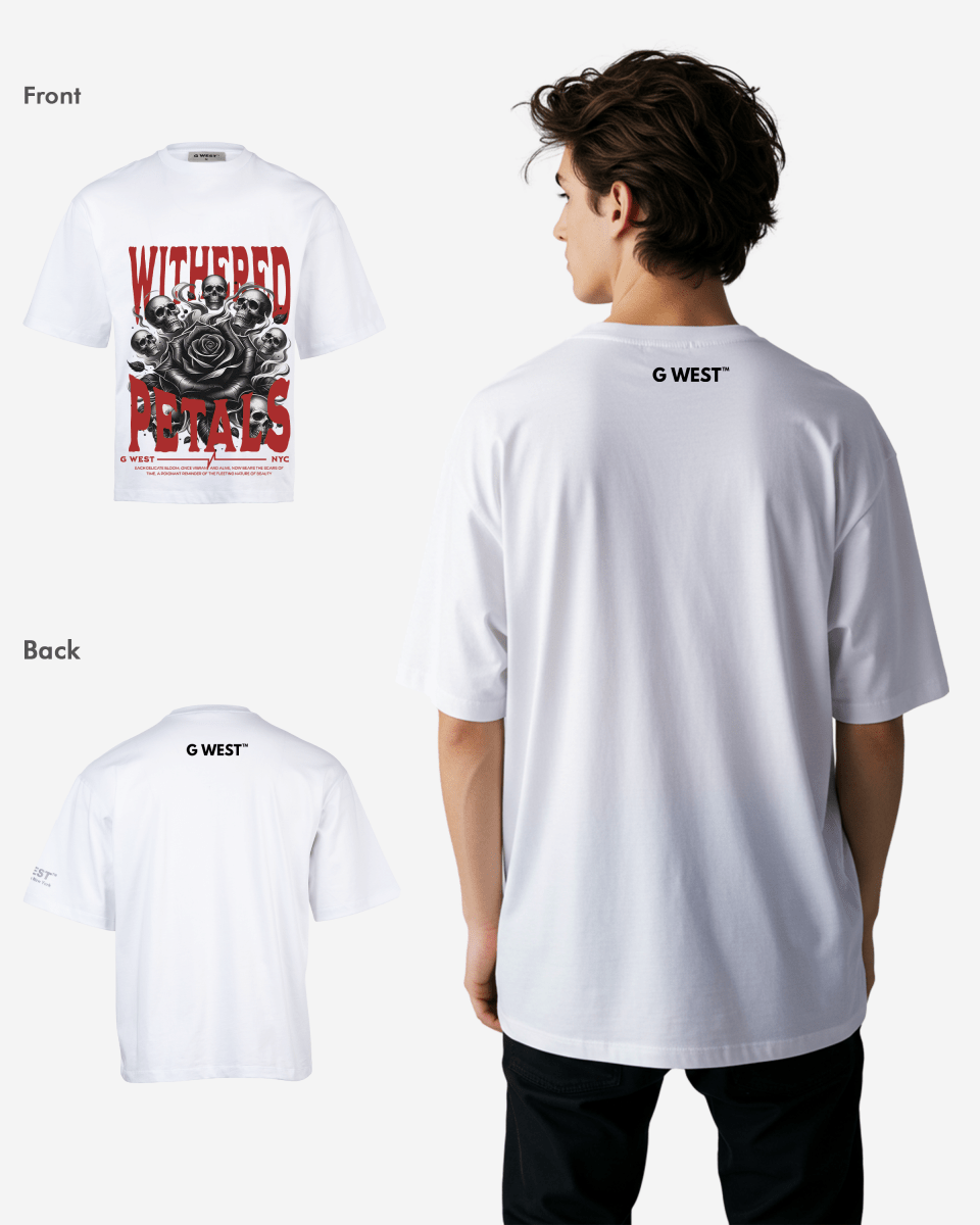 G - WEST WITHERED PETALS OVERSIZED TEE GWROJMT206 - G West