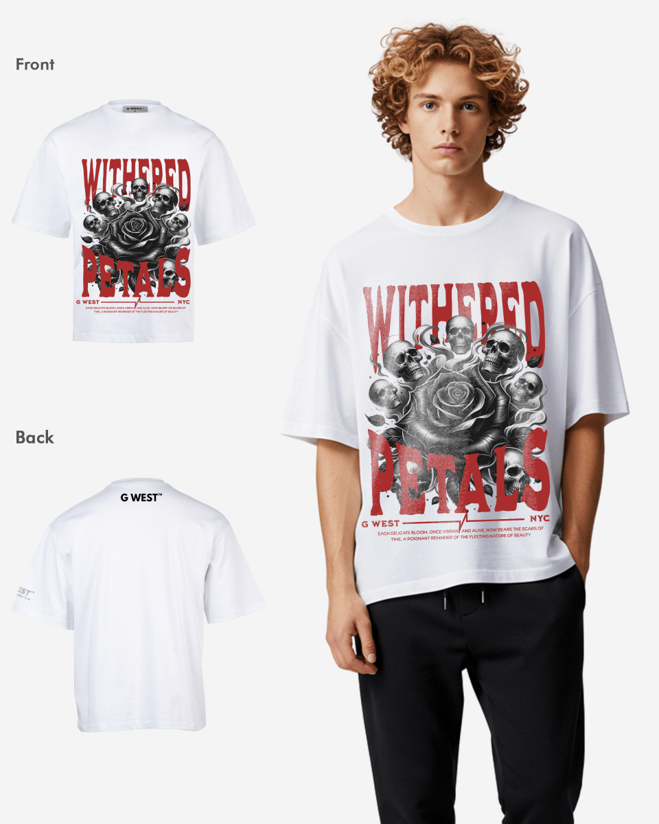 G - WEST WITHERED PETALS OVERSIZED TEE GWROJMT206 - G West