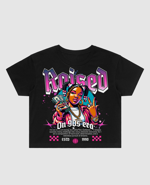 G West Women Raised On 90S Era Crop Tee - G West