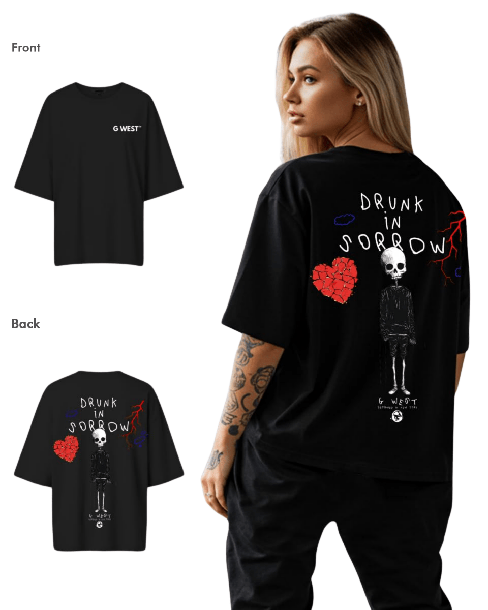 G West Womens Oversized Drunk In Sorrow Tee - G West