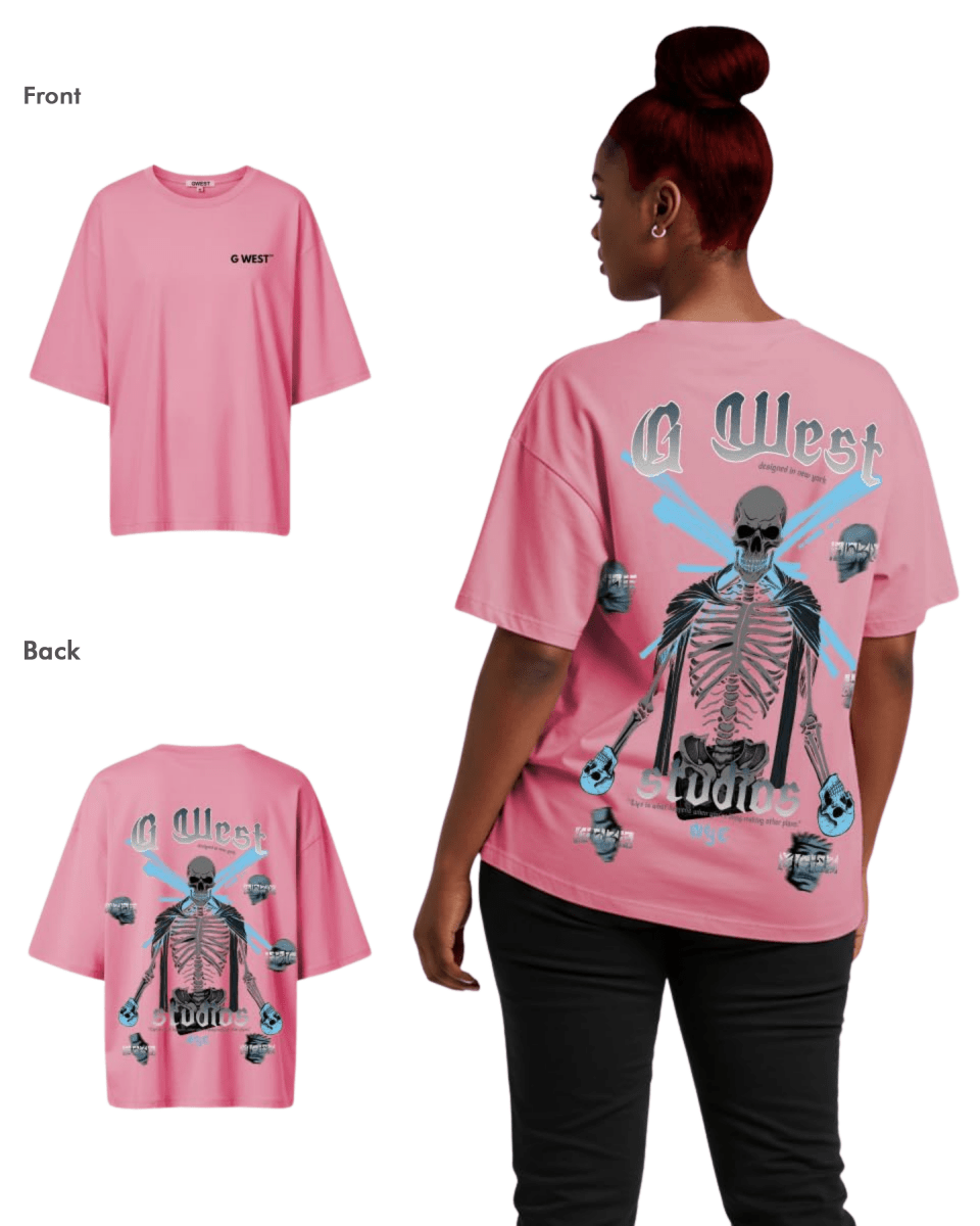 G West Womens Oversized Skull Tee - G West