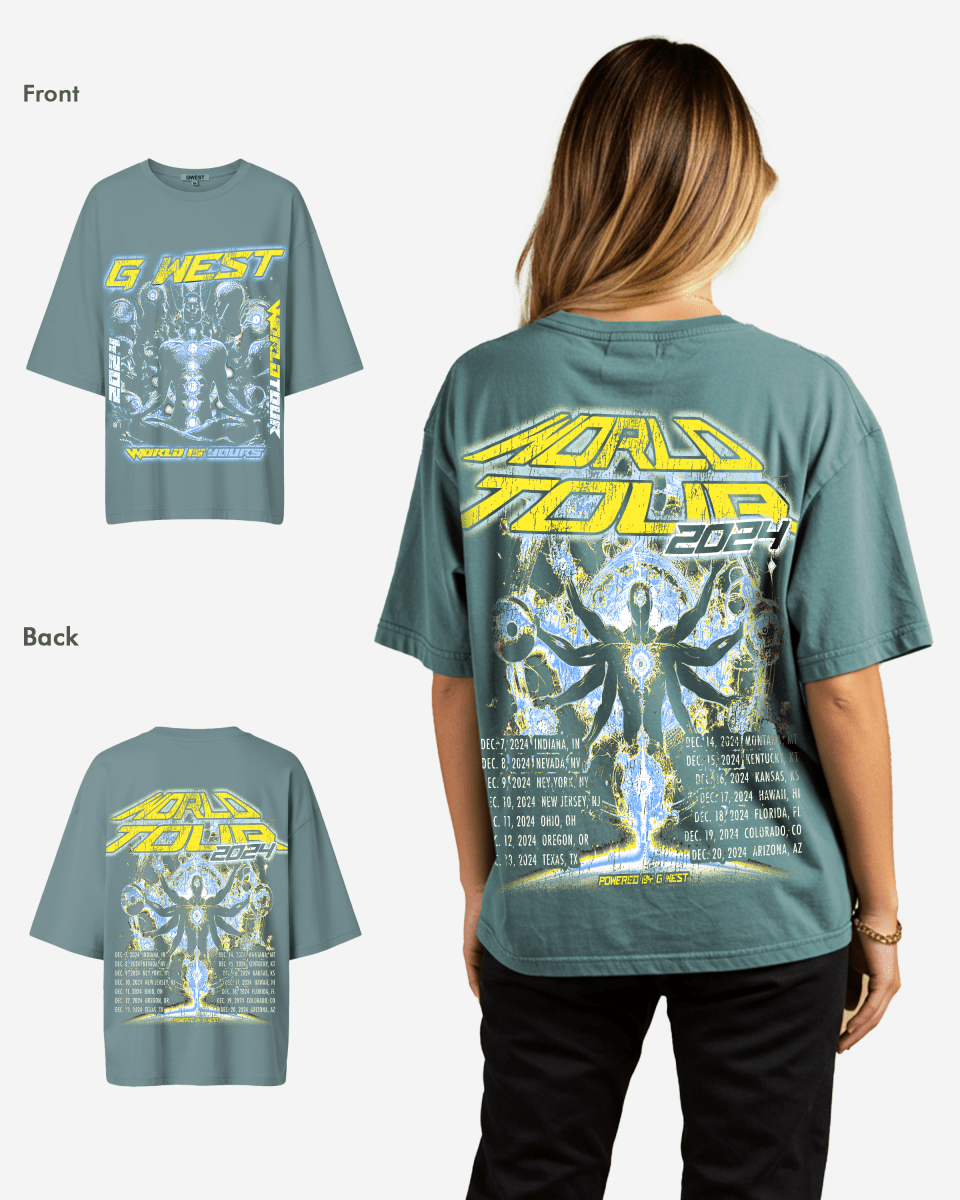 G West World Is Yours Premium Oversized Tee - WOMEN - G West